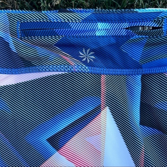 Athleta Blue Electric Geo Sport Skirt Skort Size Small - Picture 6 of 6